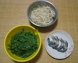 海老とニラともやしのシャキシャキ中華炒め作り方1写真