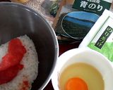 クイック☆お茶漬け海苔で明太子チャーハン作り方1写真