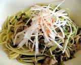 簡単・高菜と豚肉の青柚子胡椒スパゲティ作り方4写真