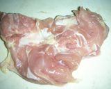 鶏肉とキノコの月見蕎麦（うどん）作り方2写真