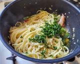 ピリ辛！海老と夏野菜のペペロンチーノ作り方8写真