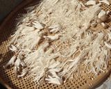 干しエノキ茸、シメジと四角豆のかき揚げ作り方1写真