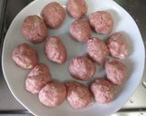 ふわもち蓮根入り肉団子とキャベツ煮作り方5写真