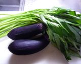 茄子と空心菜の香味ソースかけ作り方2写真