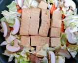 簡単今夜の夕飯ワンパン厚揚キャベツ味噌炒作り方6写真