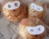 クルクルラップおにぎり☆こぶたぬき♫♬作り方5写真