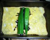 お弁当用卵焼き（オクラと紫蘇昆布）作り方3写真