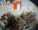 ゴボウ入りのすき焼き　と　割り下作り方4写真