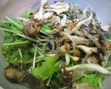 焼き舞茸と水菜の煮びたし作り方4写真