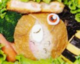 鬼太郎と目玉のおやじ弁当✿キャラ弁作り方7写真