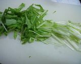 朝ごはんに☆水菜ちりめんごはん作り方1写真