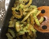 簡単おつまみ🍺ゴーヤと焼けるチーズの砂糖醤油焼き作り方4写真