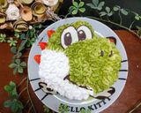ヨッシー立体ケーキ作り方9写真