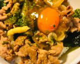 豚こまぎれ肉＆玉ネギのあまから玉子丼作り方4写真