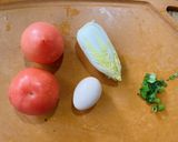トマトと白菜の卵スープ(中華風)作り方1写真