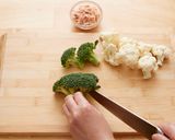 カリフラワーとブロッコリーのツナマヨ焼き作り方1写真