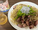 水イカとアスパラガスのパスタ作り方8写真