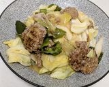 キャベツとひき肉の味噌炒め作り方4写真