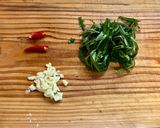 秋刀魚と大葉のペペロンチーノ作り方3写真