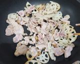 レンコンと豚肉の炒め作り方7写真