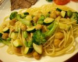 ひよこ豆と野菜たっぷりのアンチョビパスタ作り方7写真