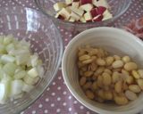 さつまいもと大豆のミルクスープ♪作り方1写真