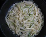豚こま切れ肉とじゃがいもとセロリの炒め物作り方3写真