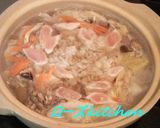 寒い日に☆具だくさんの鶏ササミ雑炊作り方4写真