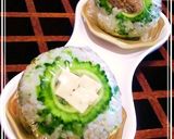 秋味☆『夏の名残り丼』✿....ゴーヤご飯のステーキ丼作り方9写真