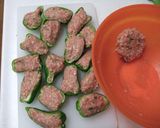 ヘルシー☆　高野豆腐入りピーマンの肉づめ作り方5写真