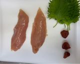 居酒屋メニュー　ささみの梅肉天作り方1写真