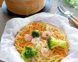 簡単もっちり!冷凍パスタのせいろ蒸し作り方5写真
