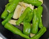 うす揚げとししとうの煮物作り方1写真