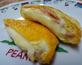 チーズとろっ♪目玉焼きinチーズ明太作り方6写真