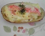 サラダフレークグラタン☆ポテトの器で☆作り方8写真