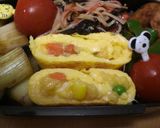 天かすとミックスベジタブルの玉子焼き作り方12写真