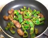 ピーマンとウィンナーのカレー炒め作り方5写真
