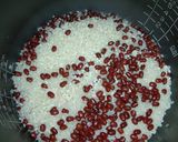炊飯器でおこわ（小豆と栗）作り方1写真
