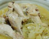 キャベツと塩もみ鶏の酒蒸し作り方5写真