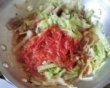 パンチェッタとキャベツのトマトパスタ作り方8写真
