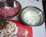 豚ミルフィーユバーグきのこ添え作り方1写真