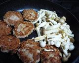 豚ミルフィーユバーグきのこ添え作り方4写真