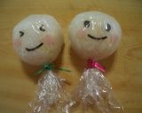 クルクルラップおにぎり♡てるてる坊主♬♫作り方4写真