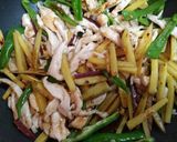 節約簡単夕飯！さつま芋と鶏胸肉の青椒肉絲中華弁当作り方11写真