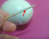 ナイフいらずのギザギザ卵作り方1写真