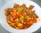 ケチャップで時間短縮♪豚肉トマト煮込み風作り方4写真
