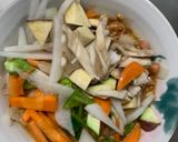 お一人様野菜たっぷりキムチウスター味炒飯作り方11写真