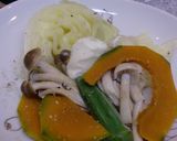 かぼちゃ＆しめじ＆オクラの蒸し野菜作り方3写真