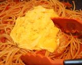スクランブルエッグ入りトマトソースパスタ作り方6写真