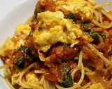 スクランブルエッグ入りトマトソースパスタ作り方8写真